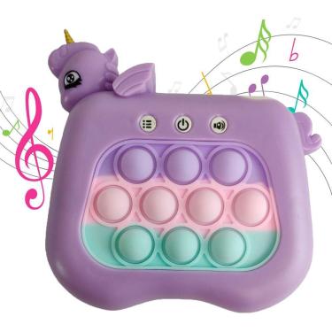 Imagem de Pop It Mini Game Som Luzes Unicornio 4 Modos Interativo Anti Estresse Relaxante Fidget Sensorial Criança Toys Jogo
