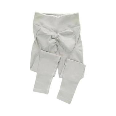 Imagem de Leggings Femininas De Cintura Alta Sem Costura Com Efeito Levanta Bumb