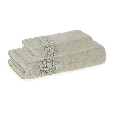 Imagem de Kit Jogo De Toalhas Karsten 2 Peças Banho e Rosto Provence Fio Cardado