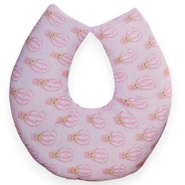 Imagem de Almofada de Amamentação para Bebe Menina com Capa Removível - AVM Enxo