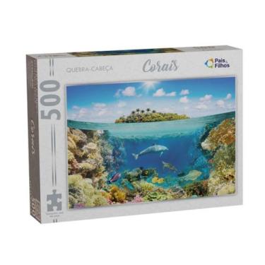 Imagem de Quebra-Cabeça Oceano Corais - 500 peças - Pais & Filhos - Pais e Filho