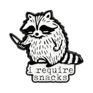 Imagem de Pins De Esmalte De Desenho Animado De Guaxinim Engraçado, Broches De A