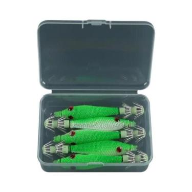 Imagem de Conjunto De Iscas Leves Para Pesca 5 Peças: Anzóis Para Lula, Camarão 