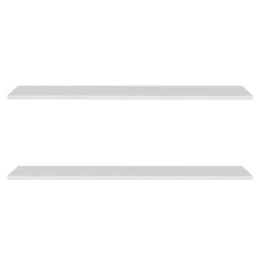 Imagem de Prateleira Flutuante De Quarto Infantil Kit 2 Suporte Invisível 68cm Yara Branco - Lumil