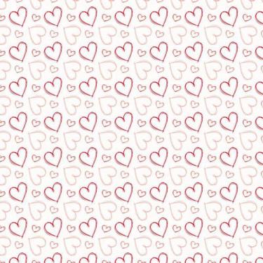 Imagem de Papel De Parede Corações Desenho A Lápis Autocolante Lavável