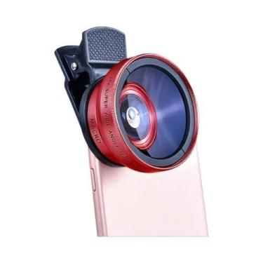 Imagem de Lente Macro HD Grande Angular 0.45X 12.5X Universal Para iPhone E Smar