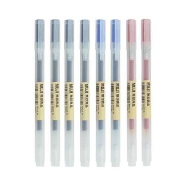 Imagem de Conjunto De Canetas Gel Pretas, Vermelhas E Azuis 038 05mm, 6-8 Peças 