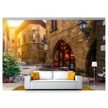 Imagem de Papel De Parede Cidade Antiga Rua Européia 3D Cda13