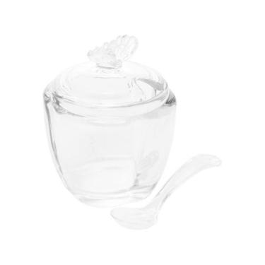 Imagem de Açucareiro de Vidro com Colher Butterfly Transparente Wolff