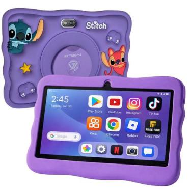 Imagem de Tablet Infantil 7 Android 15 8GB RAM 256GB WiFi, Capa Protetora, Contr
