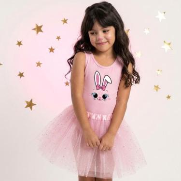 Imagem de Fantasia Infantil Menina Coelhinha Saia e Body Cor:RosaTamanho:10 - Ma