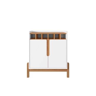 Imagem de Bar Adega Lizz Branco/Cedro - Casa D Móveis