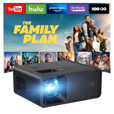 Imagem de Projetor Mini CiBest Preto Suporte 1080P Full HD Portátil LCD W13