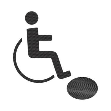 Imagem de Adesivo Para Carro Com Cadeira De Rodas, Em Pvc, À Prova D'água, Resis