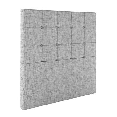 Imagem de Cabeceira Estofada Safira Casal 140 Cm Linho Cinza Sonhar Estofados
