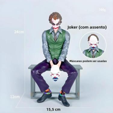 Imagem de Boneco Colecionável Do Joker (Heath Ledger) Sentado Para Decoração De 