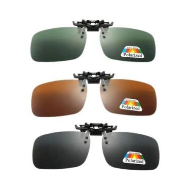 Imagem de Óculos De Sol Polarizados UV400 Com Clipe Para Visão Noturna E Direção