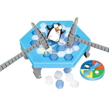Imagem de Jogo de Tabuleiro Infantil Jogo Martelo Quebra Gelo Pinguim para Coordenação Motora Int...