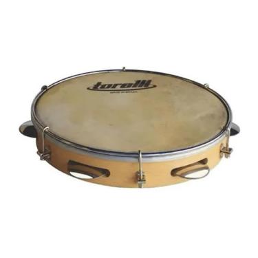 Imagem de Pandeiro Injetado 10 pol Pele animal Torelli TP 300