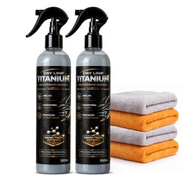 Imagem de 2x Kit Pro Titanium Proteção Da Pintura 300ml + Microfibra - Dry Limp