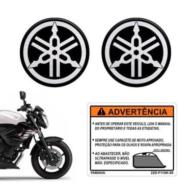 Imagem de Adesivo Yamaha Xj6 Etiqueta Tanque + Emblemas 50mm Resinados - SPORTIN