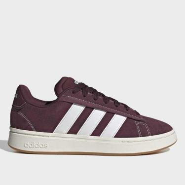 Imagem de Tênis Couro Adidas Grand Court Alpha Masculino, Vermelho, 39