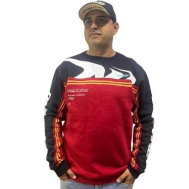 Imagem de Moletom Masculino Onbongo Retro Preto e Vermelho ON156-Masculino