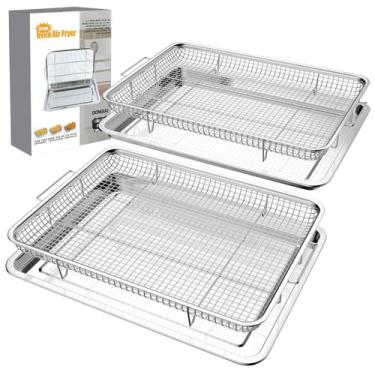 Imagem de Conjunto de cestos de fritadeira de ar DONGULI para forno de aço inoxi