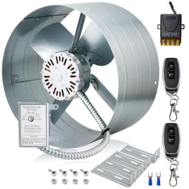 Imagem de Ventilador de sótão Gable Hiorucet atualizado 38cm com interruptor 130