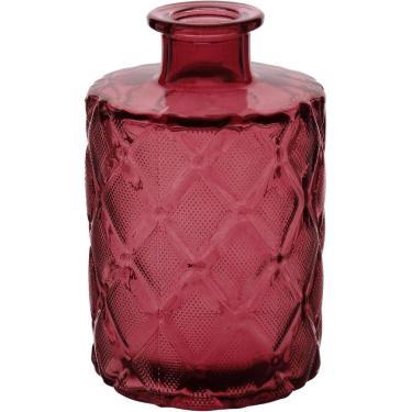 Imagem de VASO DECORATIVO ENFEITE PLANTA GARRAFA VIDRO 11x7x7cm VINHO