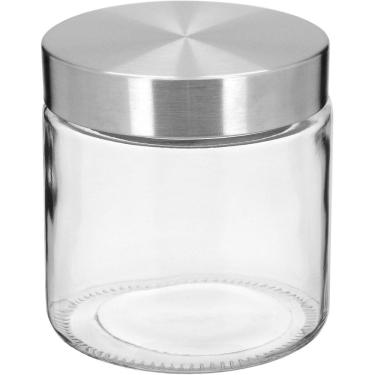 Imagem de KIT 4 POTE MANTIMENTOS HOME&CO COM TAMPA VIDRO 850ml 12x11x11cm