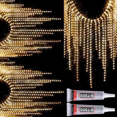 Imagem de Cinto de Corrente com Franjas de Strass MTLEE 1 Jarda para Decoração D