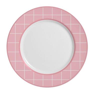 Imagem de Conjunto com 6 Pratos Raso Laços de Páscoa Rosa Ø29cm - Alleanza Cermi