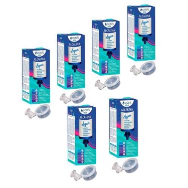 Imagem de 6 Velas Refil Água Alcalina Ionizada C/ Magnésio + 6 Boias - Oasis