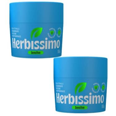 Imagem de Kit 2 Desodorante Cremoso Sensitive Herbíssimo 55G - Dana Cosméticos