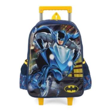 Imagem de Mochila De Rodinhas Escolar Juvenil Menino Batman Luxcel, Azul