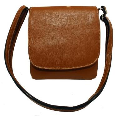 Imagem de Bolsa Em Couro Feminina Transversal Tampa Bls129SZ - Doras Bolsas, Mar