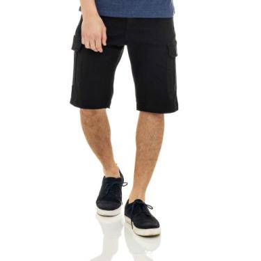 Imagem de Bermuda Masc. Sarja Cargo Premium Yacht Master - Preto, Preto, 42