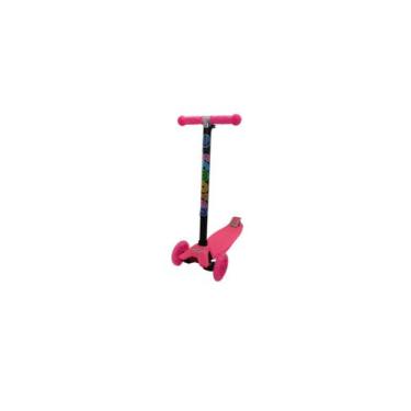 Imagem de Patinete 4 Rodas Leds Guidom Ajustavel Regulagem Infantil Rosa Violeta