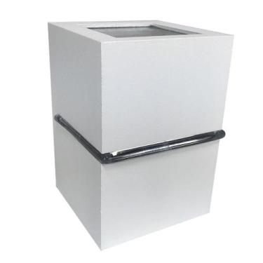 Imagem de Arandela Balizador Flip 2 Fachos Abertos 1 Aleta Branco Fosco - German