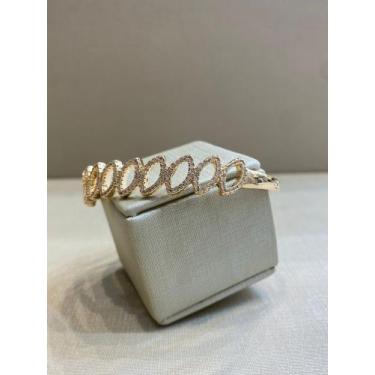 Imagem de bracelete em zircônia - baiana semi joia
