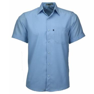 Imagem de Camisa Social Amil Masculina Microleve Clássica Manga Curta Não Amassa