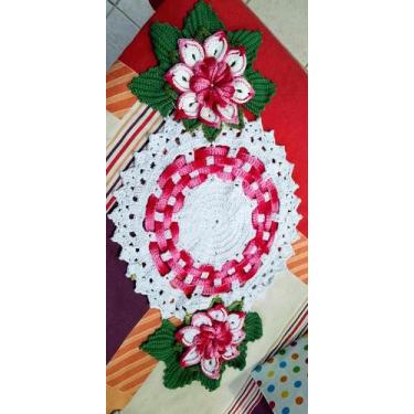Imagem de Trilho Mesa Crochê Flores 100% artesanal - Débora Dutra 