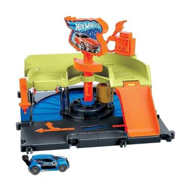 Imagem de Hot Wheels Pista e Acessório City Downtown Lava Rápido Azul