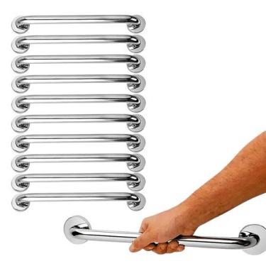 Imagem de Alça de Apoio Deficiente 40cm Kit 10 Uni Idoso Amputado Suporte Banhei
