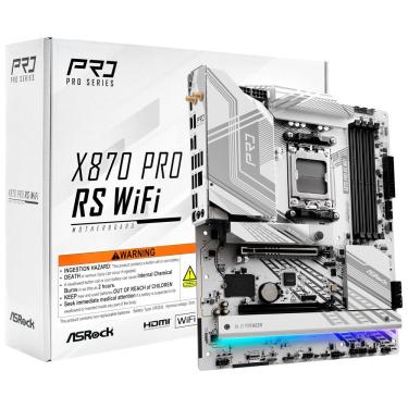Imagem de Placa Mãe X870 Pro RS Wi-Fi com DDR5, Pcie 5.0 e Bluetooth 5.2, Preto e Asrock e 30.5CM