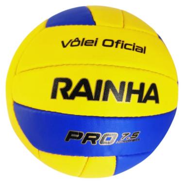 Imagem de Bola de Vôlei Pro 7.5 Oficial com Toque Macio e Preciso em Amarelo e Azul Rainha