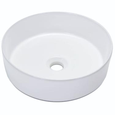 Imagem de Cuba de Apoio Redonda Sobrepor Porcelana Acabamento Brilhoso Branca ICA2500 Icasa