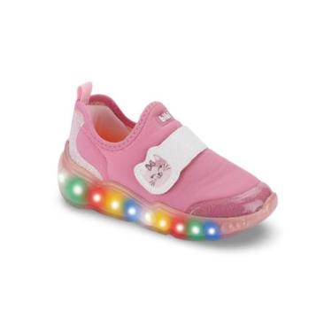 Imagem de Tênis Infantil de Luz Menina Bibi Roller Celebration 3.0 Rosa Glitter 