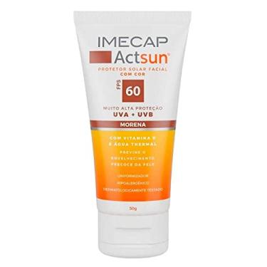 Imagem de Imecap Actsun FPS 60 50g - Protetor Solar Facial Cor Morena + Ácido Hialurônico